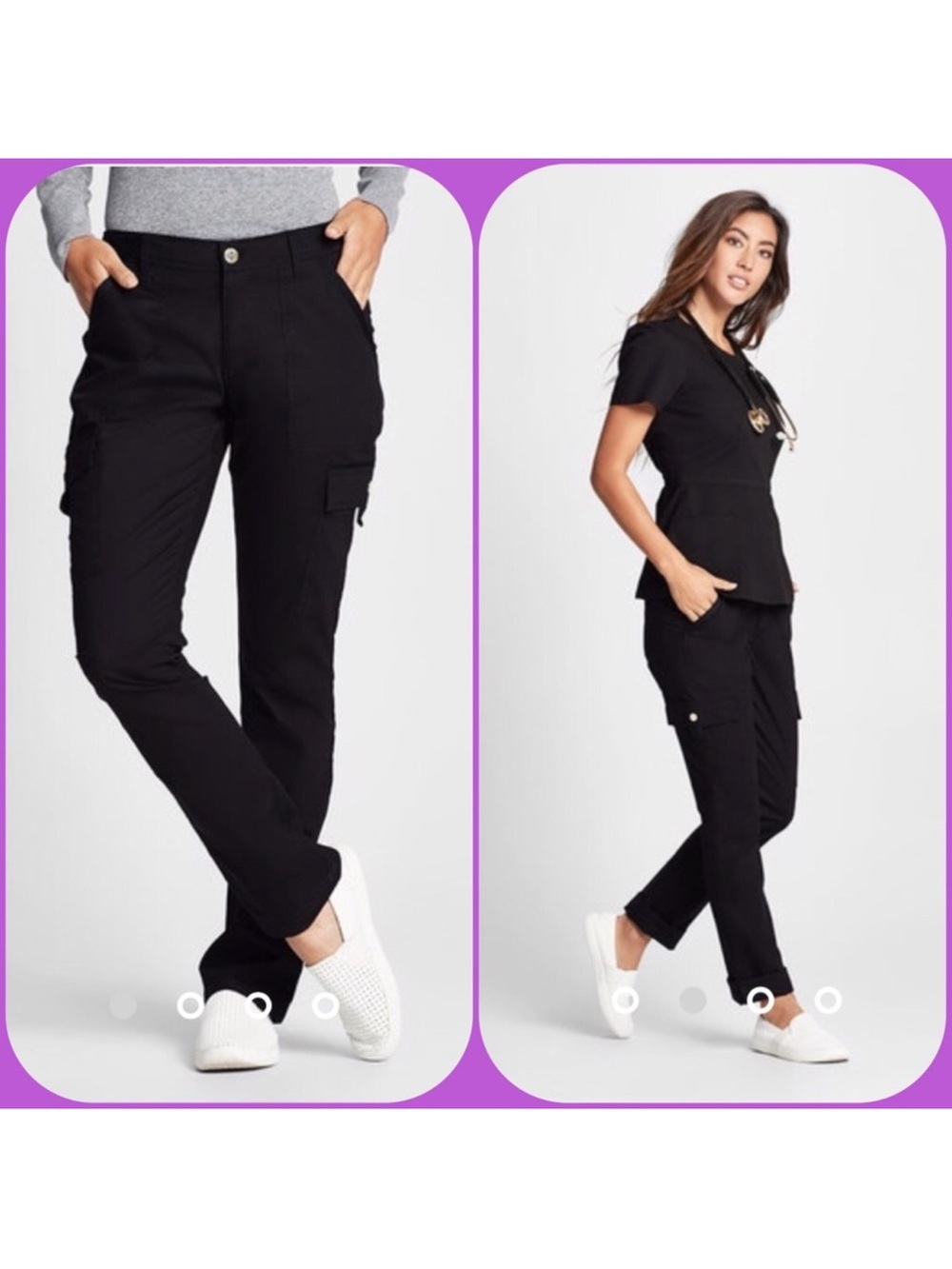 NWT Jaanuu Scrub pants • black • cargo pockets